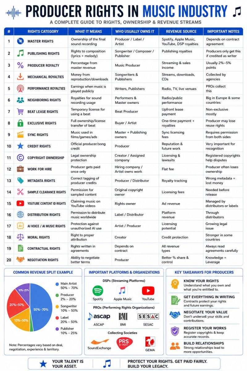Derechos de los Productores en la Industria Musica